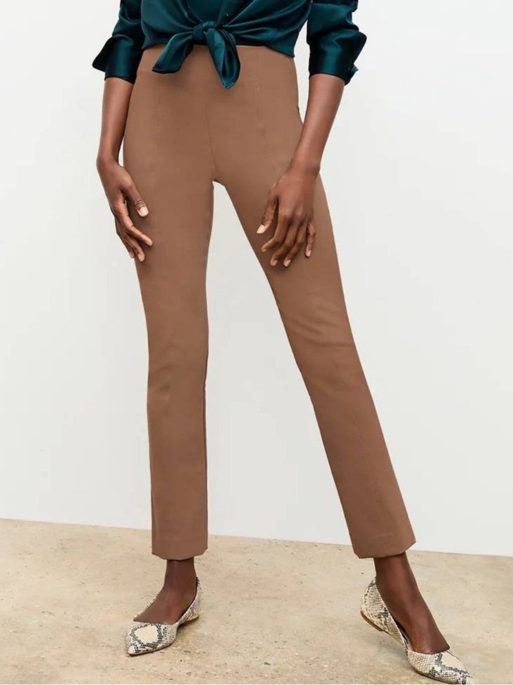 MM Lafleur The Foster Cigarette Pants PowerStretch in Saddle Size 10